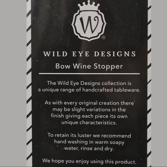 WILD EYE DESIGNS WINE STOPPER RED BOW HOLIDAY - Picture 4 of 4